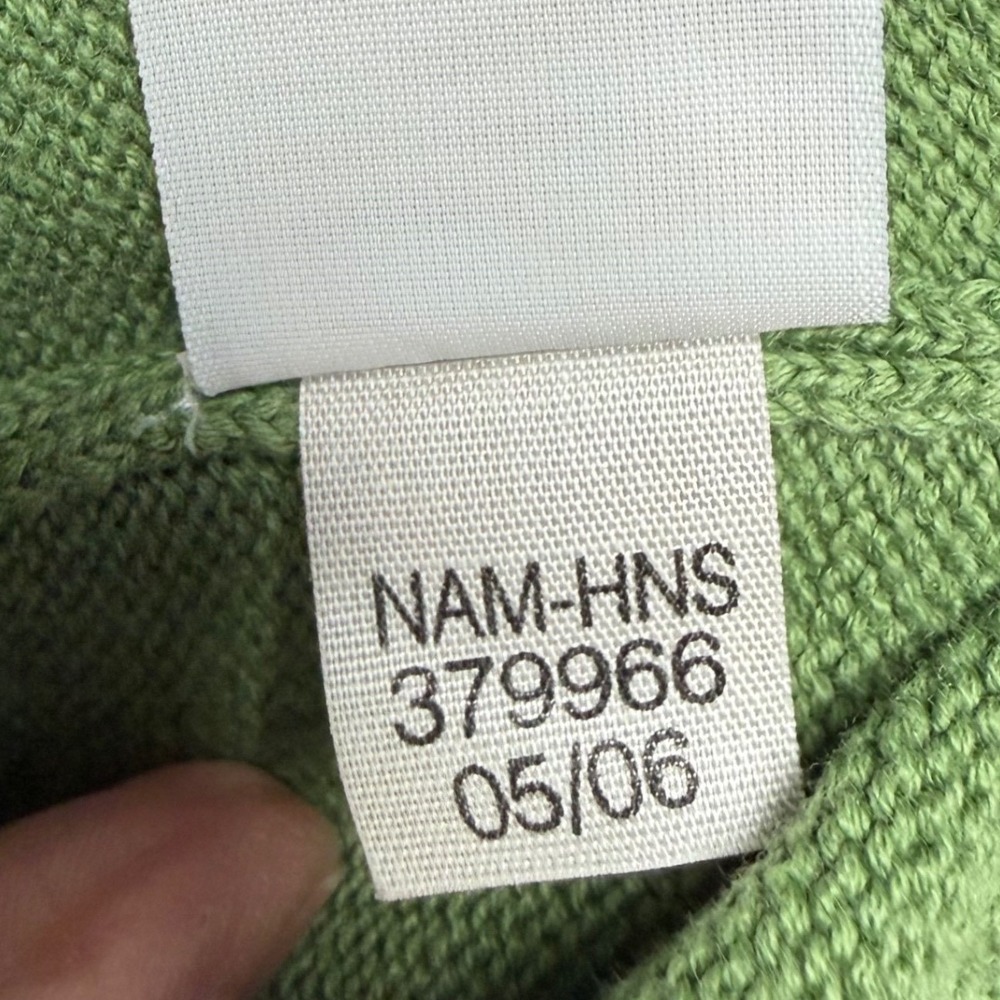 Tommy Hilfiger Y2K Vintage 1/4 Zip Sweater Green 100% Cotton Knit Mock Neck 1X‎ - Picture 11 of 11